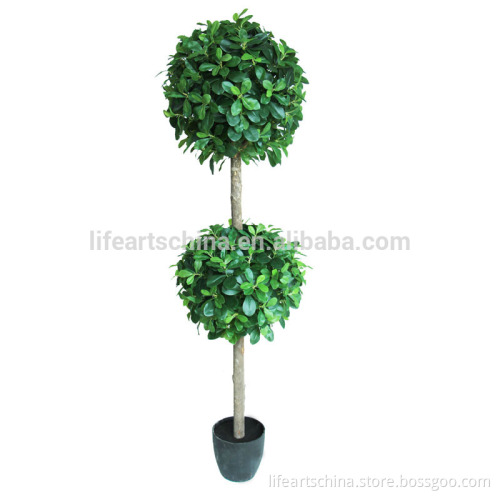 artificial topiary tree, leaf ball tree, indoor artificial tree
